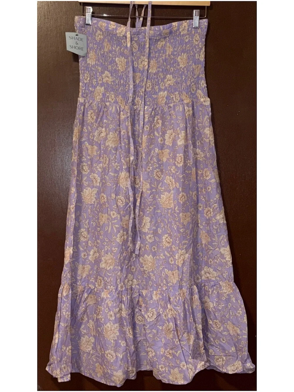 Shade & Shore Paisley Print Swim Cover Up Dress (Lilac - Size Medium)